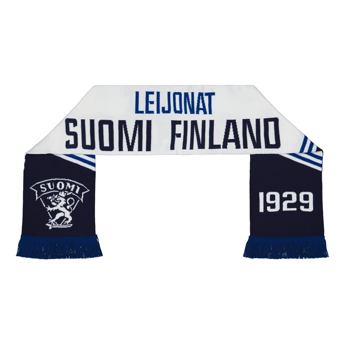Leijonat raidallinen logo fanihuivi 140cm