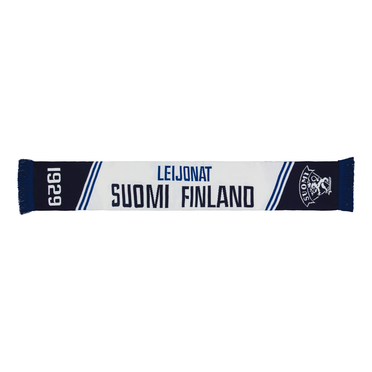 Leijonat raidallinen logo fanihuivi 140cm